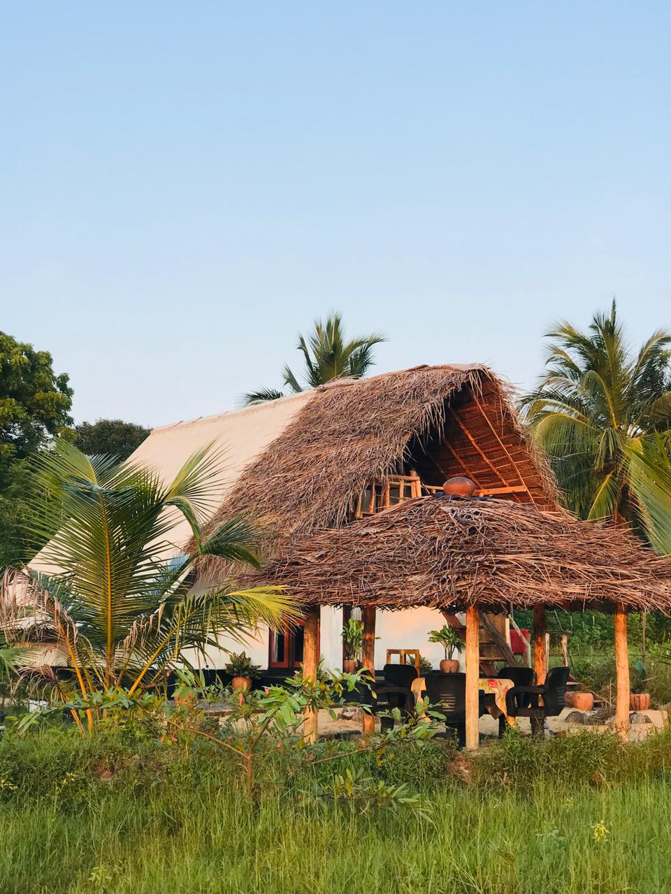 Cabana at dusk